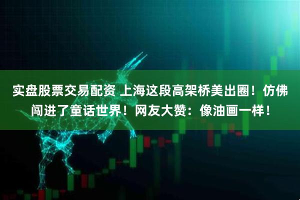 实盘股票交易配资 上海这段高架桥美出圈！仿佛闯进了童话世界！网友大赞：像油画一样！