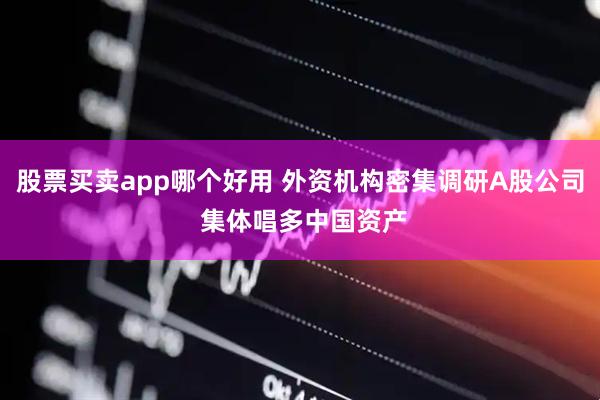 股票买卖app哪个好用 外资机构密集调研A股公司 集体唱多中国资产